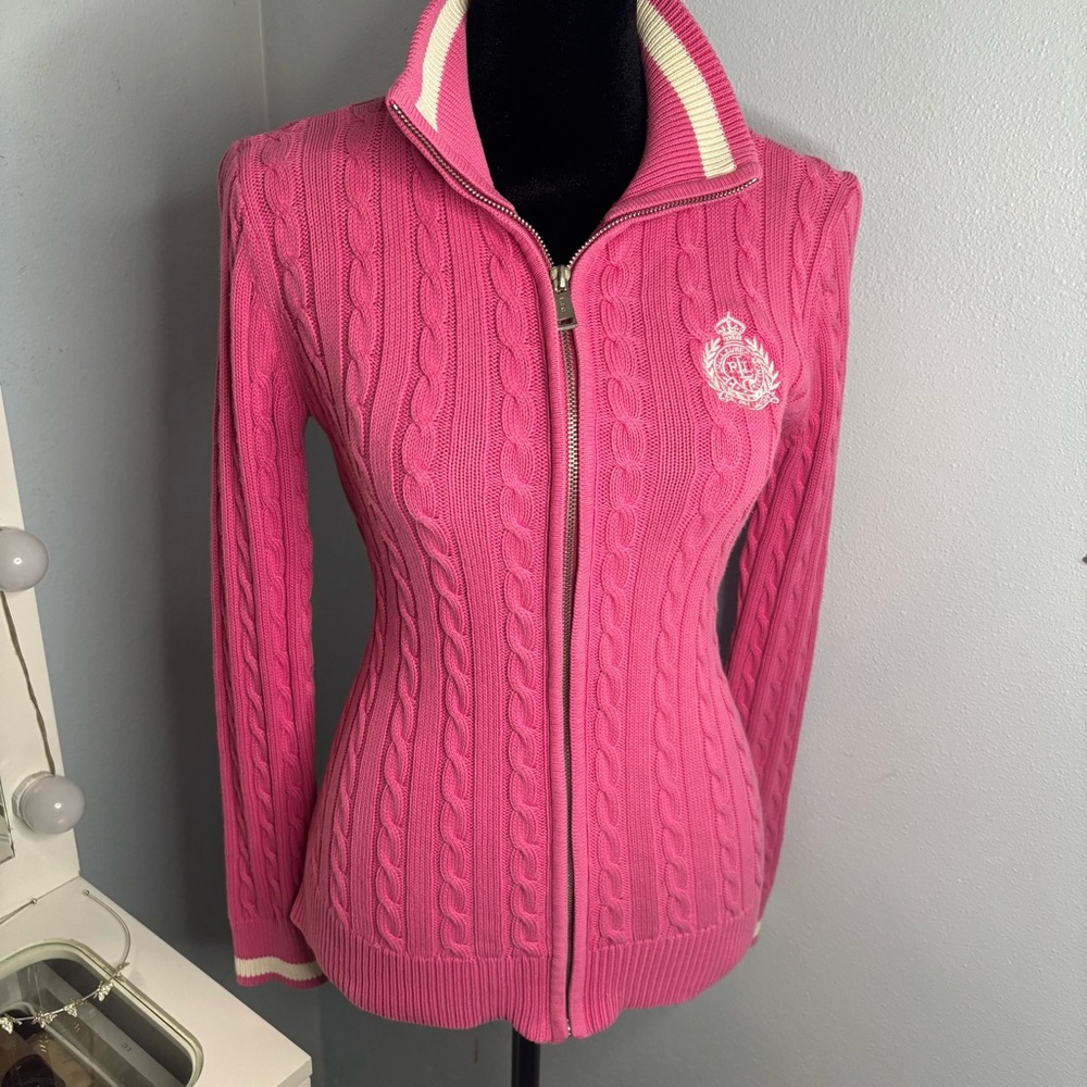 Ralph Lauren Polo Pink Cable Knit Sweater